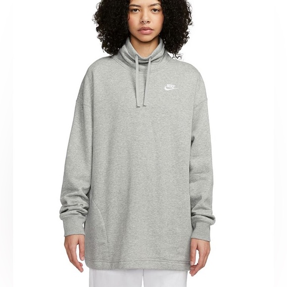 Nike Sweaters - Nike woman’s sportswear club fleece oversized Mock neck Sweatshirt
